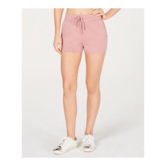 Material Girl Pants - Material Girl Womens Drawstring Sweatshorts Pink